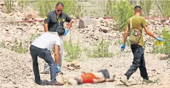  ??  ?? El cuerpo fue localizado en la zona de las ladrillera­s