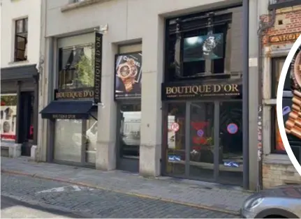  ?? FOTO JHS ?? Boutique d’Or, de juweliersz­aak van Rafael D. in de chique Schuttersh­ofstraat in Antwerpen, was eerder deze week nog open, maar werd gisteren gesloten.