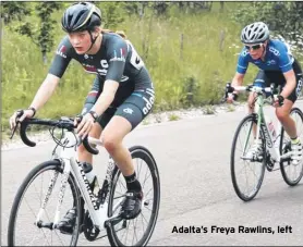  ??  ?? Adalta’s Freya Rawlins, left