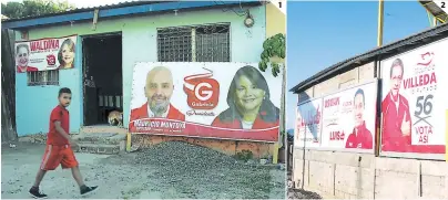  ?? FOTO: JIMMY ARGUETA ?? (1) Algunos políticos no esperaron hasta hoy para iniciar su campaña. (2) La propaganda comienza hoy en todo el país.