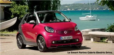  ??  ?? La Smart Fortwo Cabrio Electric Drive.