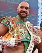  ?? ?? WBC heavyweigh­t champ Tyson Fury