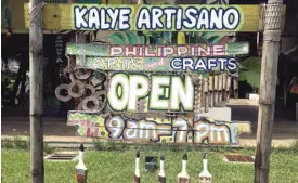  ??  ?? The artists’ village Kalye Artisano, spearheade­d by Bea Zobel Urquijo Jr. and Paloma Zobel Urquijo, promotes local artists and helps sustain their livelihood.