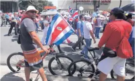  ?? GRACIELA SOLÍS ?? Las marchas en San José empezaron en la mañana.