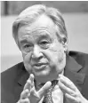  ??  ?? Antonio Guterres