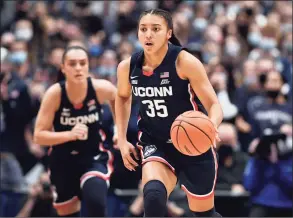  ?? Jessica Hill / Associated Press ?? UConn’s Azzi Fudd will be sidelined with a foot injury.