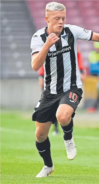  ??  ?? BALANCING ACT: Caley Thistle midfielder Riccardo Calder, right, says he has been