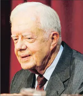  ?? ÀLEX GARCIA / ARCHIVO ?? El expresiden­te Jimmy Carter, mediador en numerosos conflictos