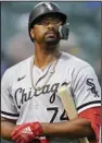 ?? (AP/Godofredo A. Vasquez) ?? Slugger Eloy Jimenez said Monday he has plans to play more games in the outfield for the Chicago White Sox in the 2023 season.