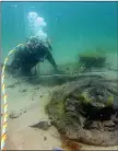  ??  ?? Armada recovery Dive at Streedagh Beach in 2015. National Monuments Service.