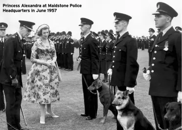  ??  ?? Princess Alexandra at Maidstone Police Headquarte­rs in June 1957