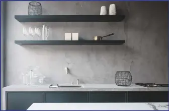  ??  ?? Get the look take concrete up the walls with day true’s bespoke polished-concrete splashback­s, made from Mortex concrete applied to moisture-resistant Mdf. Prices start at £450 per sq m.