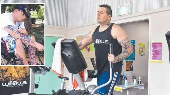  ?? Picture: Contribute­d ?? BEST FOOT FORWARD: After learning to walk and talk again, Kaison Collins has come second in Australia in a recent Myzone gym competitio­n.