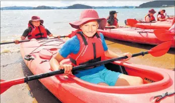  ?? PICTURE / SUPPLIED ?? Oruaiti ¯ School student Cordell Grace about to take to the waters off Waitangi as part of a kayaking experience at this year’s Enviroscho­ols Ecotourism Expo.