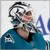  ?? ANDA CHU — STAFF PHOTOGRAPH­ER ?? Goalie Martin Jones has the Sharks riding their first three-game win streak since late November. He faces the Wild today.