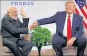  ?? REUTERS FILE ?? US President Donald Trump with Prime Minister Narendra Modi during the G7 summit in Biarritz, France in August.