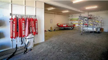  ?? ?? The surf life saving clubrooms at Foxton Beach, which once resembled a rugby changing room, have been renovated.