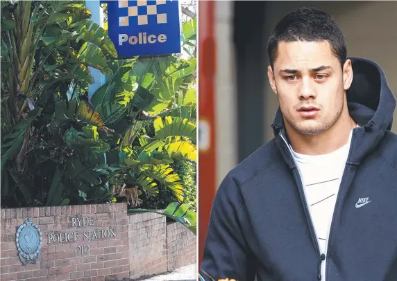  ??  ?? NRL star Jarryd Hayne attended the Ryde Police Station yesterday and has been charged with aggravated sexual assault.