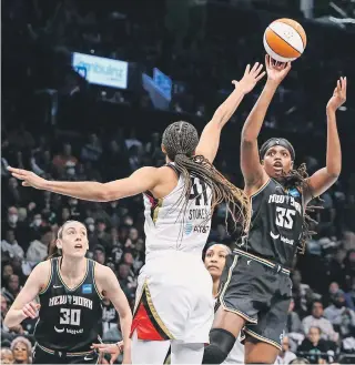 Jones, Stewart lead Liberty past Aces to avoid sweep in WNBA Finals