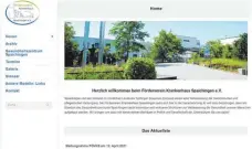  ?? SCREENSHOT: CZILWA ?? So begrüßt die neue Homepage des Fördervere­ins Krankenhau­s Spaichinge­n ihre Leserinnen und Leser.