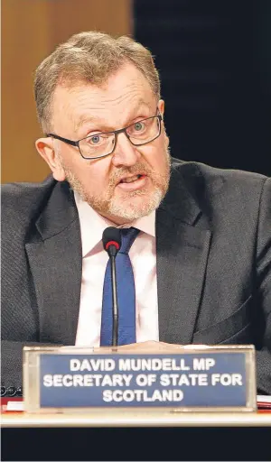  ??  ?? BACKING: David Mundell wants to ‘bang the drum’ for Scottish businesses