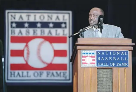  ?? Alex Trautwig Getty Images ?? HALL OF FAME member Joe Morgan doesn’t want players linked to the use of performanc­e-enhancing drugs to be inducted.