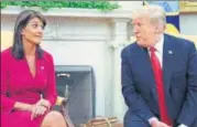  ?? REUTERS FILE ?? Nikki Haley with US President Donald Trump.