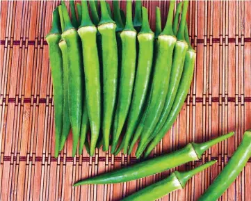  ??  ?? Health-conscious individual­s have started to include okra in their diet due to its high fiber content.