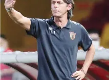  ?? MOSCA ?? Pippo Inzaghi, allenatore del Benevento, appena riportato in A