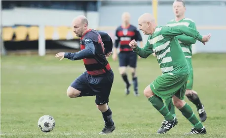  ?? ?? Boldon Colliery Old Barrel taking on Hartlepool Cricket Club.