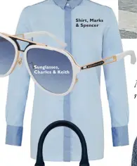  ??  ?? Sunglasses, Charles & Keith Shirt, Marks & Spencer