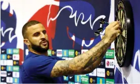  ?? ?? ‘I understand what I need to do and that’s to stop Mbappé. It’s probably easier said than done but I don’t underestim­ate myself,’ says Kyle Walker. Photograph: Peter Cziborra/Reuters