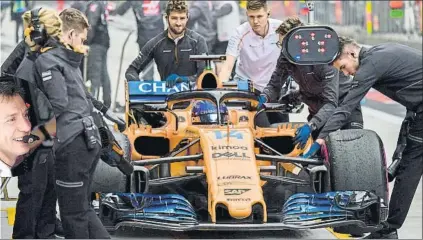  ?? FOTO: EFE ?? El McLaren de 2018 debería estar listo para el GP de España en Barcelona, 5 GP después del inicio de la temporada de Fórmula 1