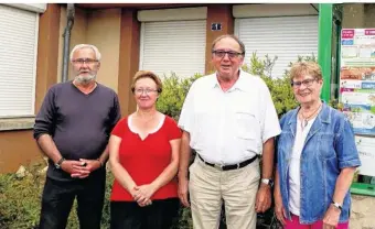  ??  ?? Le nouveau bureau avec, de de g. à dr J-Ch. Bourreau et Sonia Moinet, vice-présidents, J.-J. Soreau, président et J. Pesquet, secrétaire.