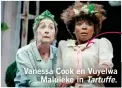  ??  ?? Vanessa Cook en Vuyelwa Maluleke in Tartuffe.