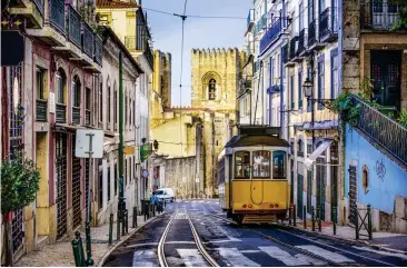  ??  ?? Introduced in the 19th century, Lisbon’s trams were originally imported from the US.