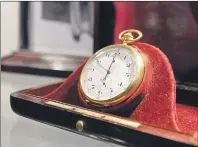  ?? AP PHOTO ?? A clock owned by late tango singer Carlos Gardel is exhibited at the National Historical Museum in Buenos Aires, Argentina in 2015. The exhibit marks the 80th anniversar­y of Gardel’s tragic death in 1935.