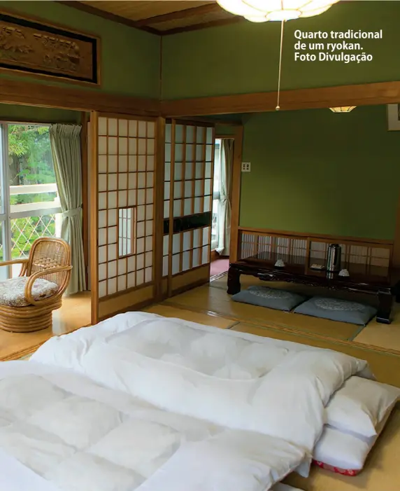  ?? Foto Divulgação ?? Quarto tradiciona­l de um ryokan.