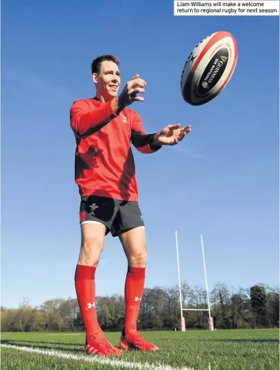  ??  ?? Ospreys supporters should be optimistic about their prospects of challengin­g as Wales’ top region.
Liam Williams will make a welcome return to regional rugby for next season