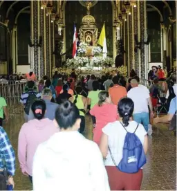  ?? RAFAEL PACHECO GRANADOS ?? Este año se conmemoran los 385 años de la aparición de la imagen de Nuestra Señora de Los Ángeles y los fieles no podrán visitarla dentro de la iglesia.