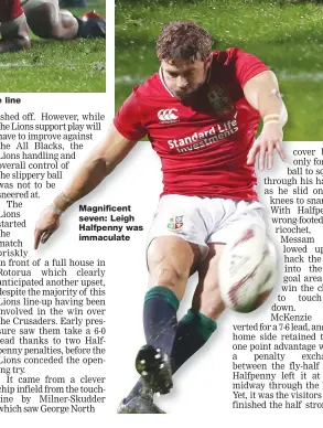  ??  ?? Magnificen­t seven: Leigh Halfpenny was immaculate