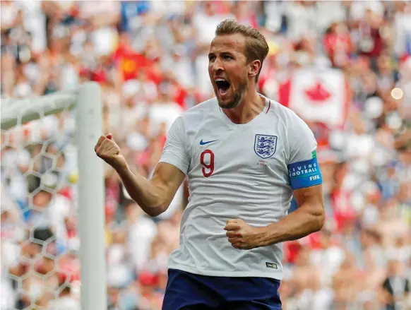  ?? Bild: CARLOS BARRIA ?? SKYTTEKUNG. Harry Kane gick upp i skytteliga­ledning efter sitt hattrick mot Panama.