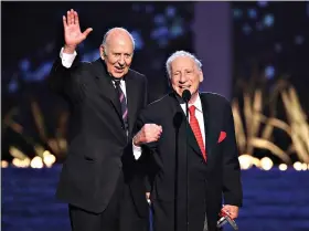  ?? (AP Photo/Spencer Weiner,File) ?? Carl Reiner,left, and Mel Brooks, accept the Legend Award at the eighth annual TV Land Awards on Aug. 17, 2010, in Los Angeles.