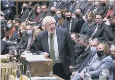  ?? ?? Boris Johnson during Prime Minister’s Questions yesterday.