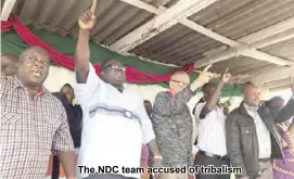  ??  ?? The NDC team accused of tribalism