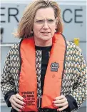  ??  ?? Amber Rudd in Troon yesterday