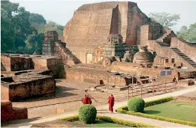  ??  ?? The 5th Century ancient seat of learning, ‘Nalanda Mahavihara,’ rose from its ashes to be declared a ‘UNESCO World Heritage Site’