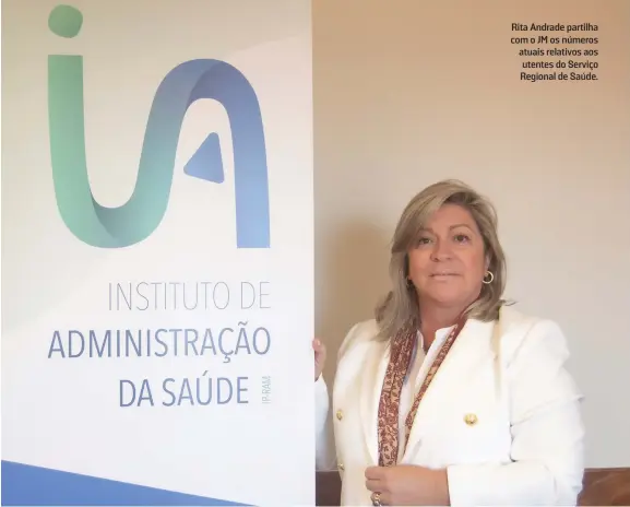  ??  ?? Rita Andrade partilha com o JM os números atuais relativos aos utentes do Serviço Regional de Saúde.
