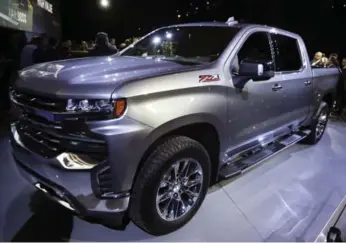  ?? CARLOS OSORIO/THE ASSOCIATED PRESS ?? The 2019 Chevrolet Silverado pickup willl offer up to six engine and transmissi­on combinatio­ns.