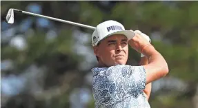  ?? GREGORY SHAMUS/GETTY IMAGES ?? Rickie Fowler eagled the 18th hole at Kapalua Golf Club and shot 4-under-par 69 Thursday in the Sentry Tournament of Champions.